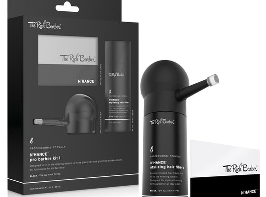 N'Hance™ Pro Barber Kit I - 3-in-1 Hair Building Fibers & Application Set